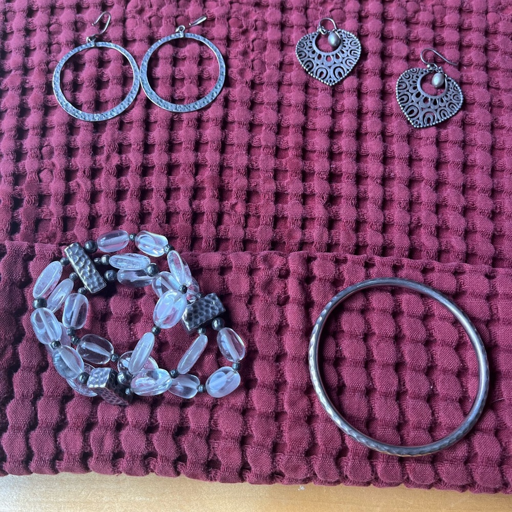 Lot of Silpada Sterling Silver earrings and bracelets.